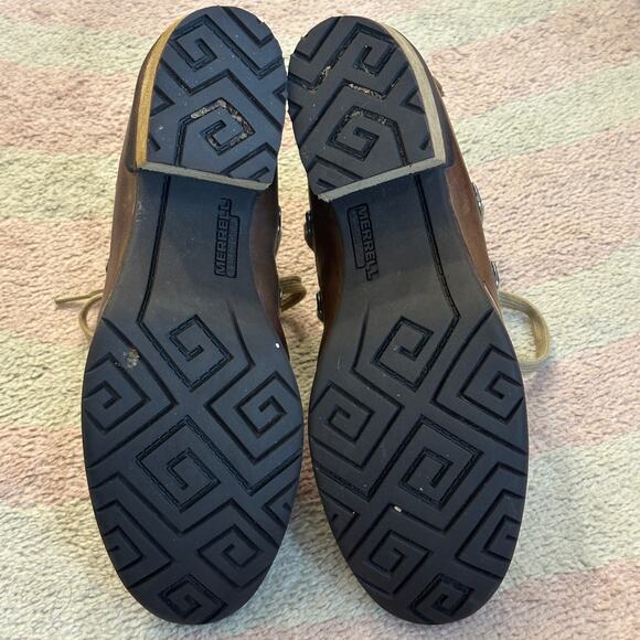 Merrell Brown Taupe Shiloh II Warm Lace-Up Ankle Boot Leather Wool Heritage Hike - Picture 8 of 10